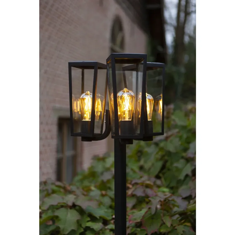 Exclusief Lutec Pine Kandelaar Zwart, 3-lichts