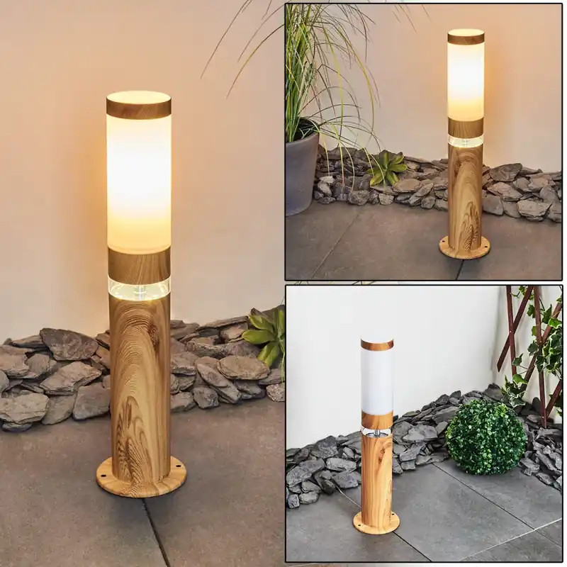 Tise Padverlichting Bruin, houtlook, 2-lichts Ambachtelijk