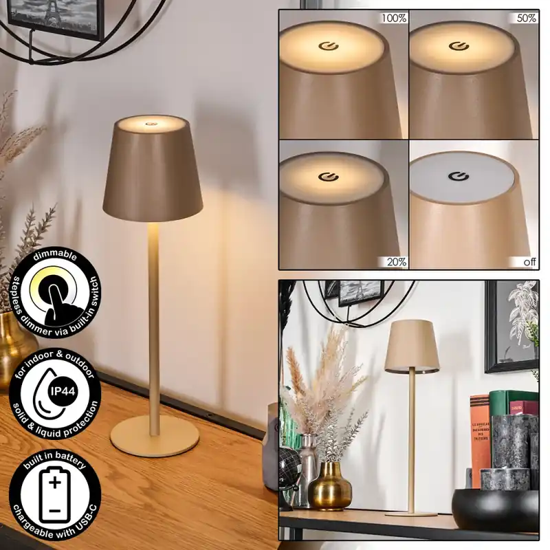 Hete Deal Salgadinho Tafellamp LED Beige, 1-licht