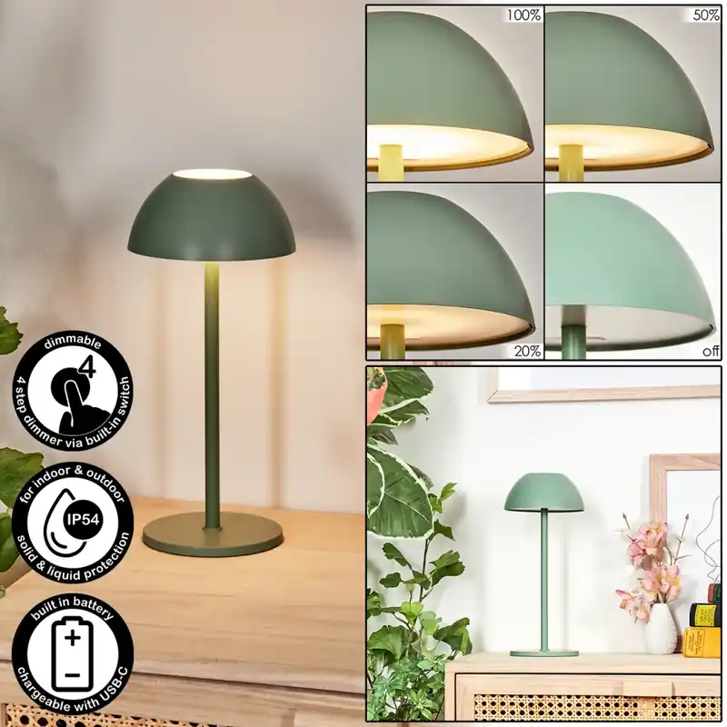 Goedkoop Laken Buiten tafellamp, Badkamerlamp, Tafellamp LED Groen, 1-licht