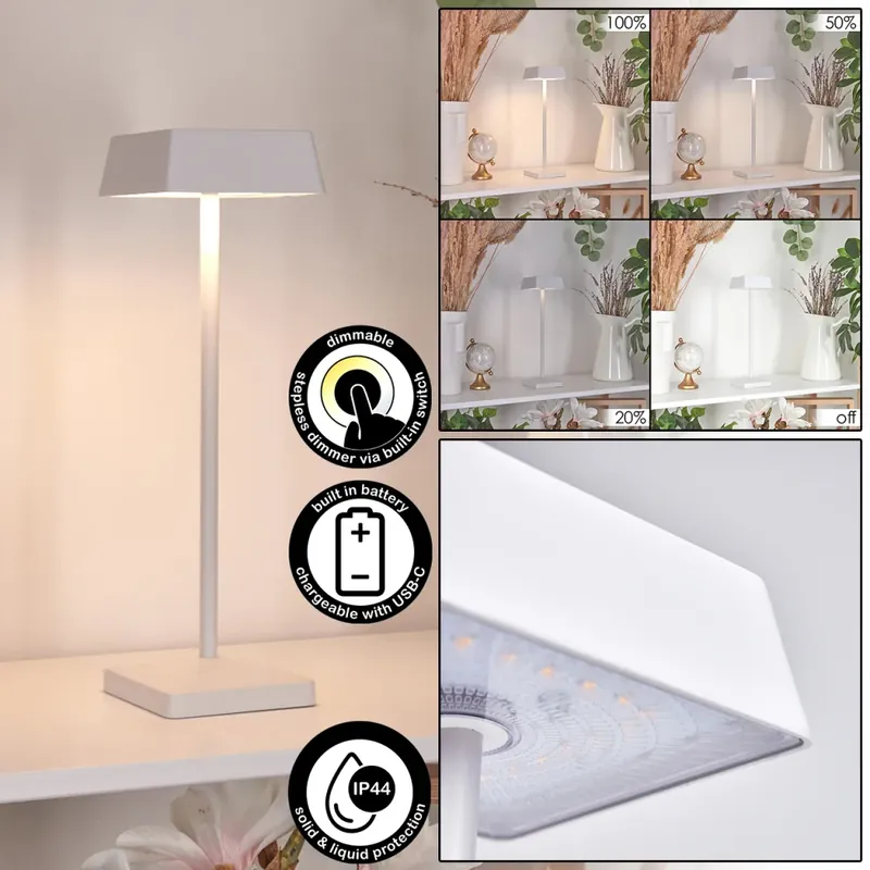Koopje Algeraz Tafellamp LED Wit, 1-licht