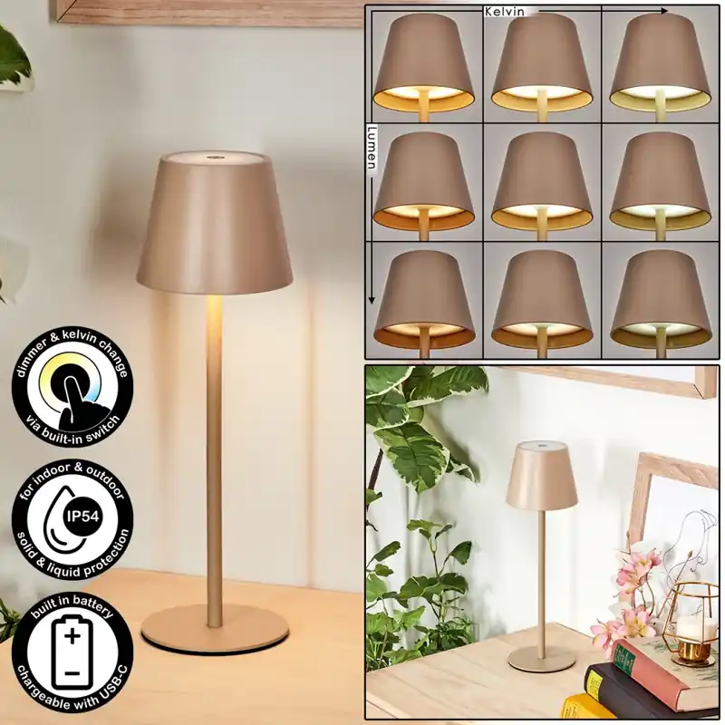 Nieuw Model Salgadinho Buiten tafellamp, Tafellamp LED Zandkleurig, 1-licht