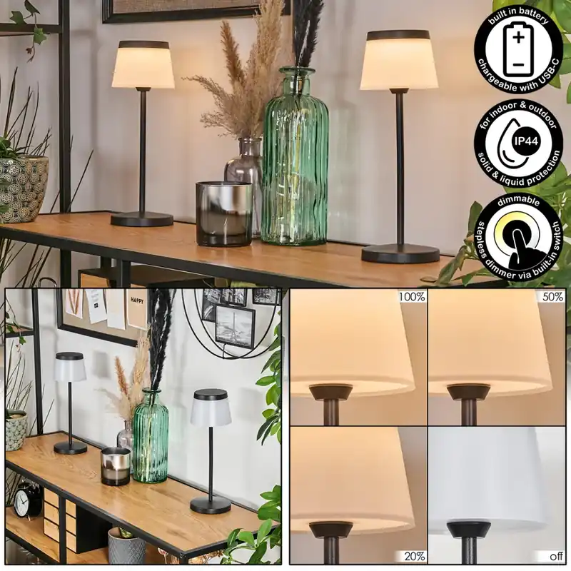 Algeraz Buiten tafellamp, Tafellamp LED Zwart, 1-licht Gecertificeerd