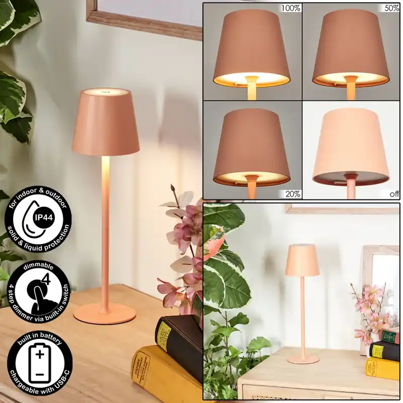 Salgadinho Buiten tafellamp, Tafellamp LED Wit, 1-licht Direct Beschikbaar