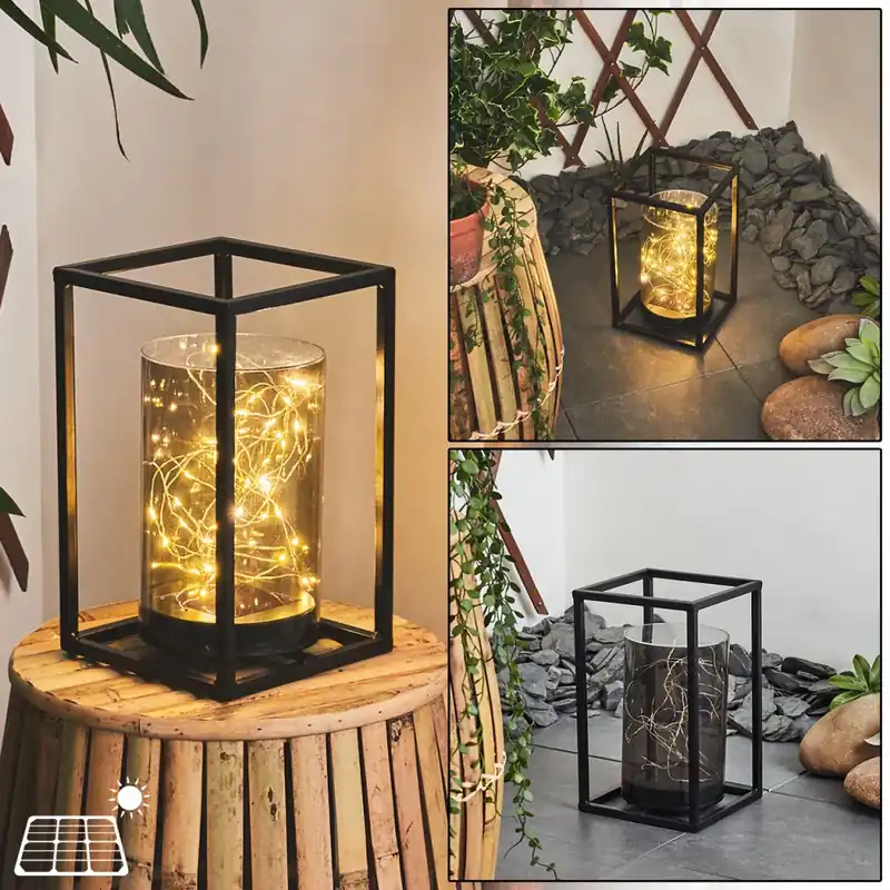 Aracaju Solarlamp LED Zwart, 40-lichts Premium