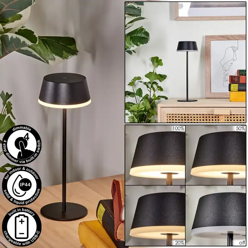 Romdrup Buiten tafellamp, Tafellamp LED Zwart, 1-licht Limited Edition