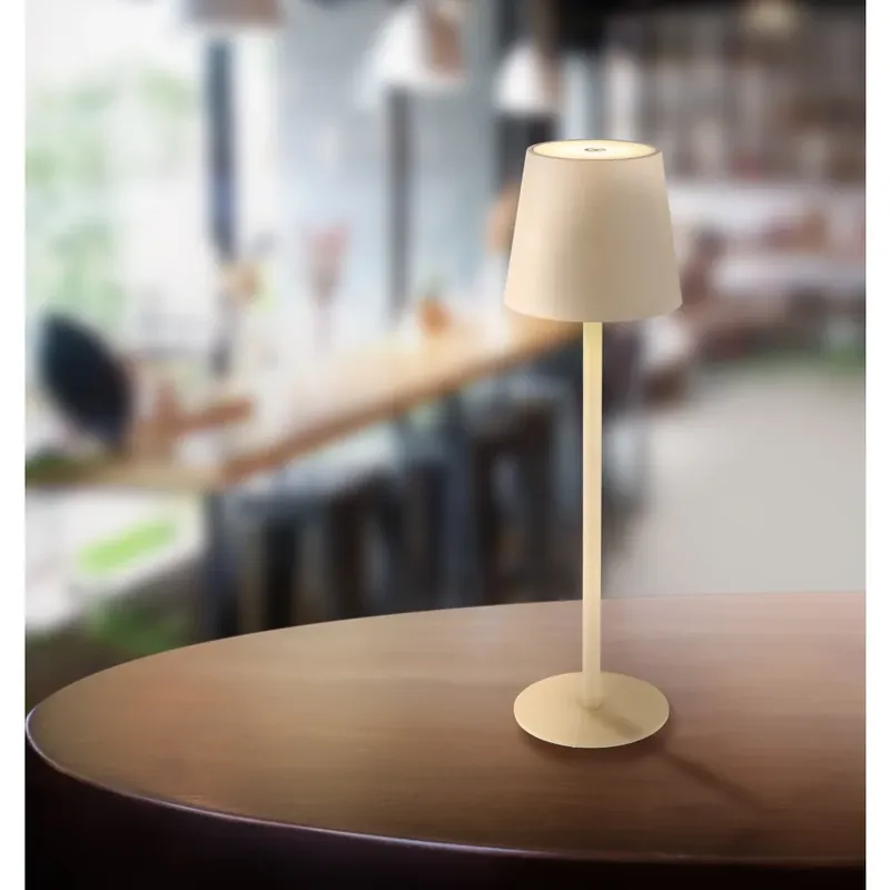 Trendy Globo VANNIE Tafellamp LED Zandkleurig, Wit, 1-licht