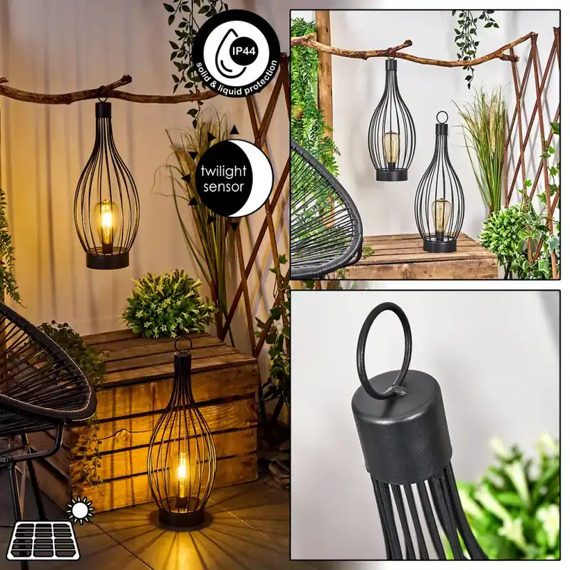 Actieprijs Quillagua Tafellamp op zonne-energie Set LED Zwart, 1-licht