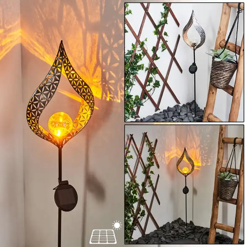 Betaalbaar Rovinj Solarlamp LED Koperkleurig, Zwart, 1-licht