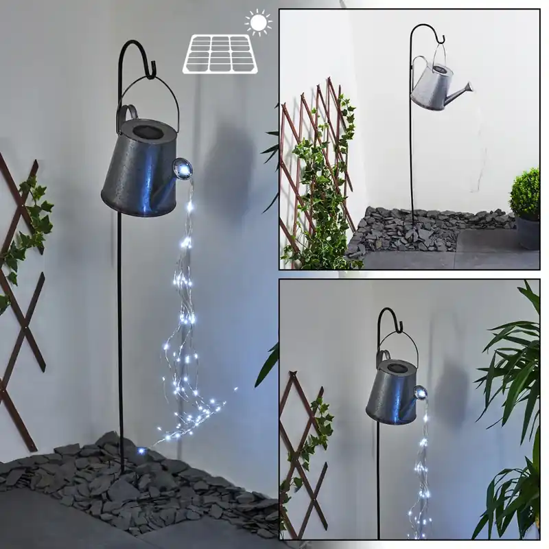 Direct Beschikbaar Isernia Solarlamp LED Roest, Zilver, 80-lichts