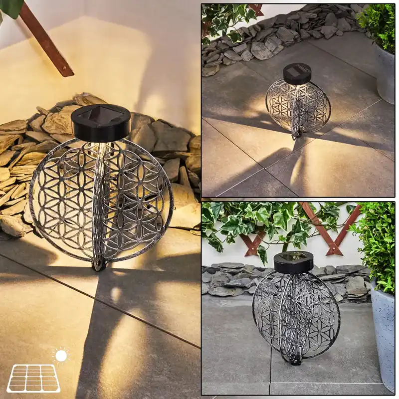 Flitsaanbieding Mésan Solarlamp LED Zwart, Zilver, 1-licht