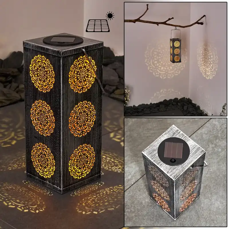 Ajman Solarlamp LED Koperkleurig, Zilver, 1-licht Superprijs