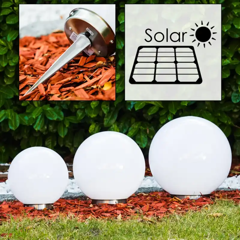 Koopje Solarlamp LED roestvrij staal, 2-lichts