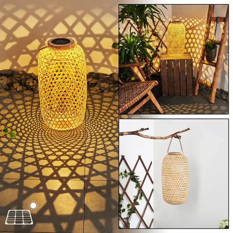 Dagaanbieding Conneaut Solarlamp LED Bruin, Hout licht, 1-licht