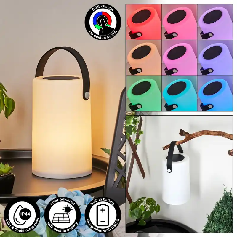 Acebal Solarlamp LED Zwart, Wit, 1-licht, Kleurwisselaar Direct Beschikbaar
