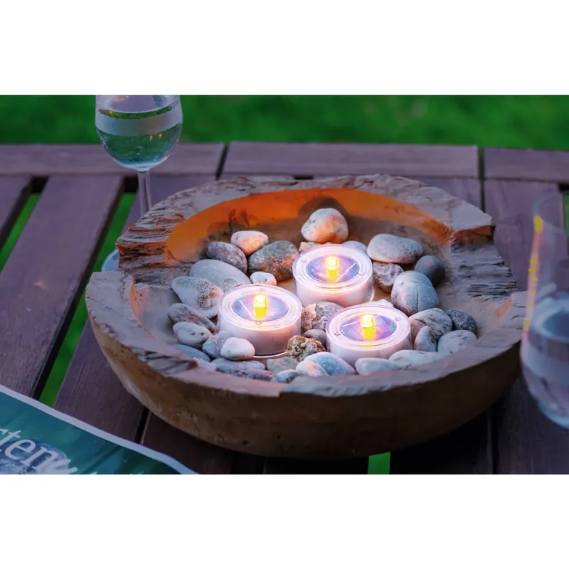 Populair Eglo FLAME Solarlamp LED Wit, 3-lichts