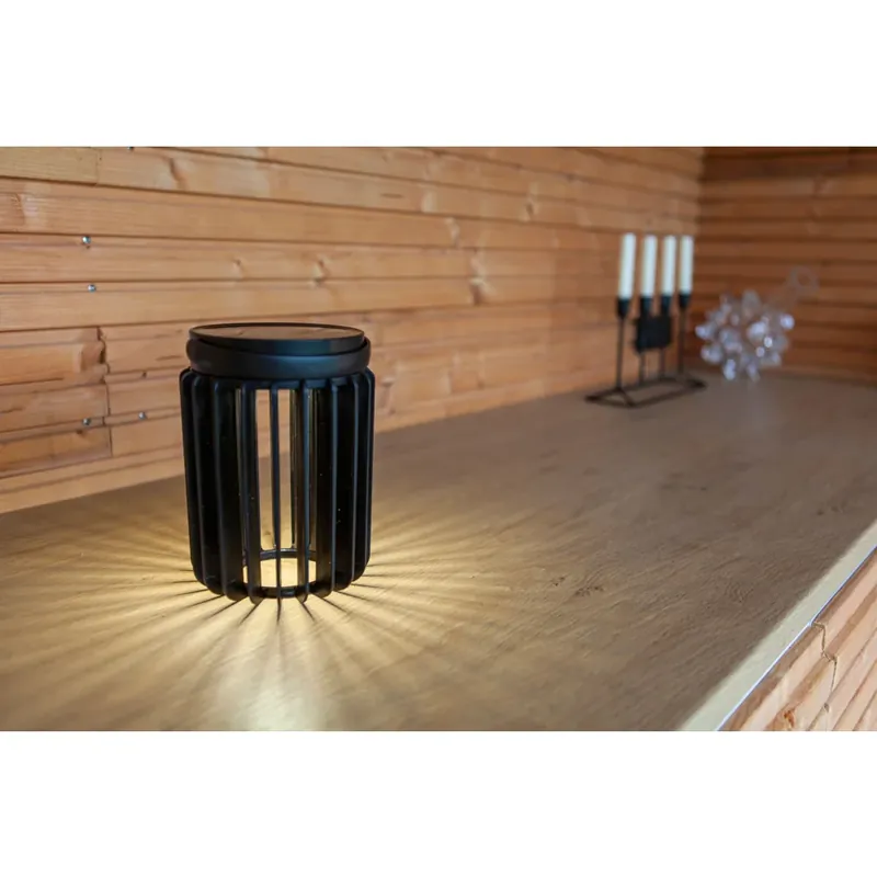 Lutec Kozy Solarlamp LED Zwart, 1-licht Premium