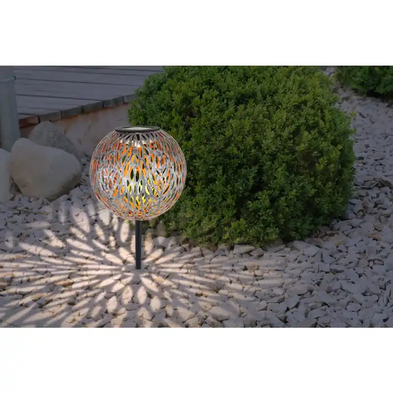 Ambachtelijk Globo Solarlamp LED Zilver, 1-licht