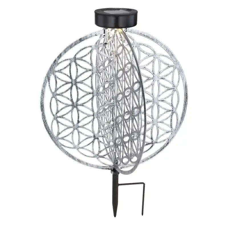 Globo Solarlamp LED Zilver, 1-licht Bulkbestelling