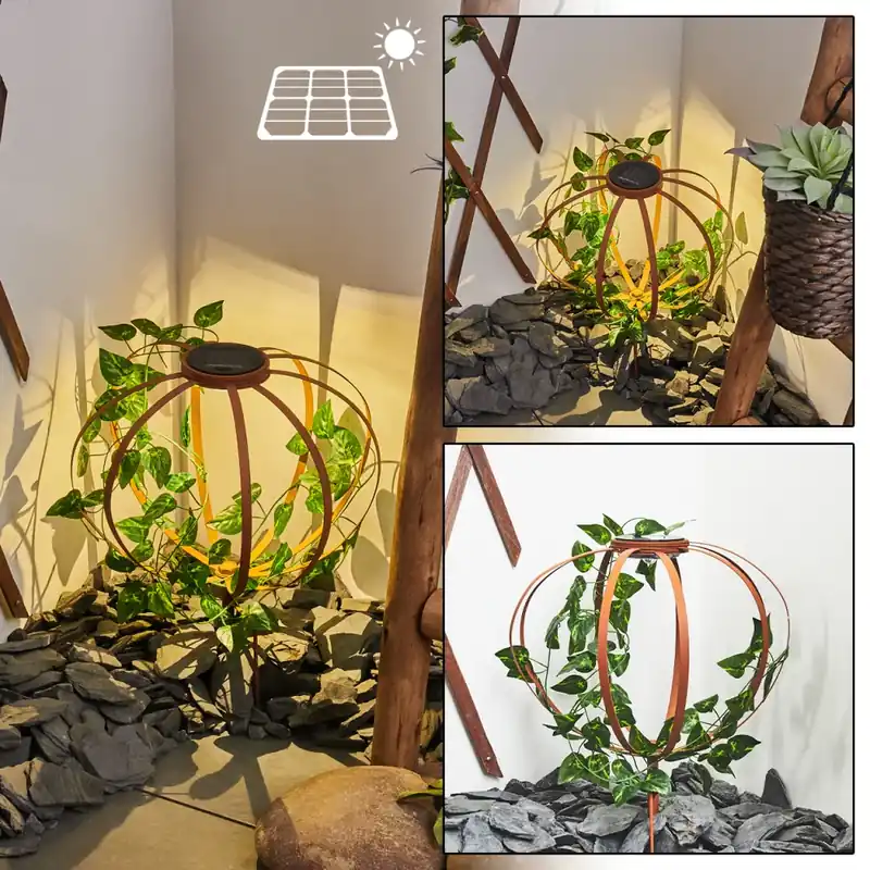 Yonkers Solarlamp LED Groen, Roest, 1-licht Favoriet