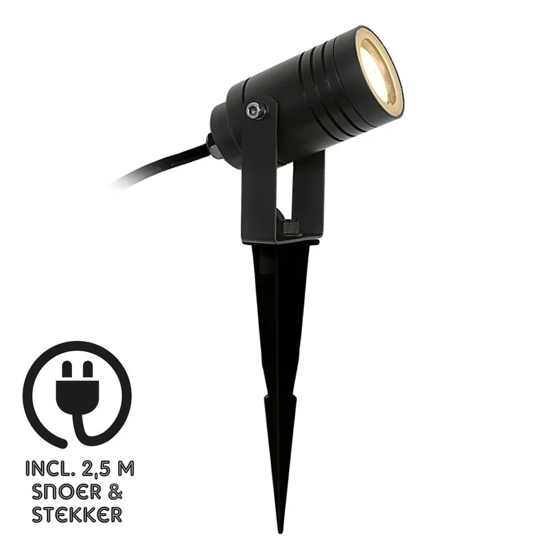 Lage Prijs KS Verlichting Beamy Tuinspot Zwart, 1-licht