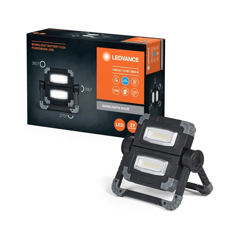 Ledvance Worklight Bouw spotlight LED Grijs, Zwart, 1-licht Snelle Levering