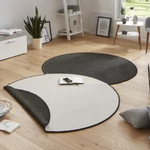 Op = Op Rond Binnen & Buiten Omkeerbaar vloerkleed - Miami Zwart