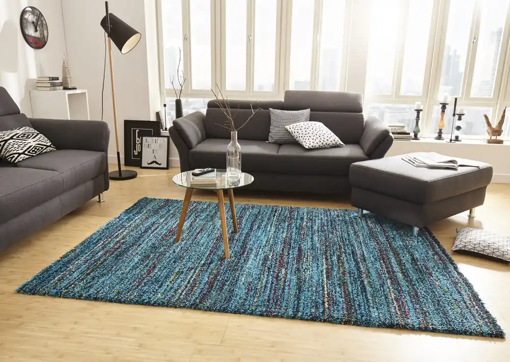 Betrouwbaar Hoogpolig vloerkleed - Nomadic Chic Blauw/Multi