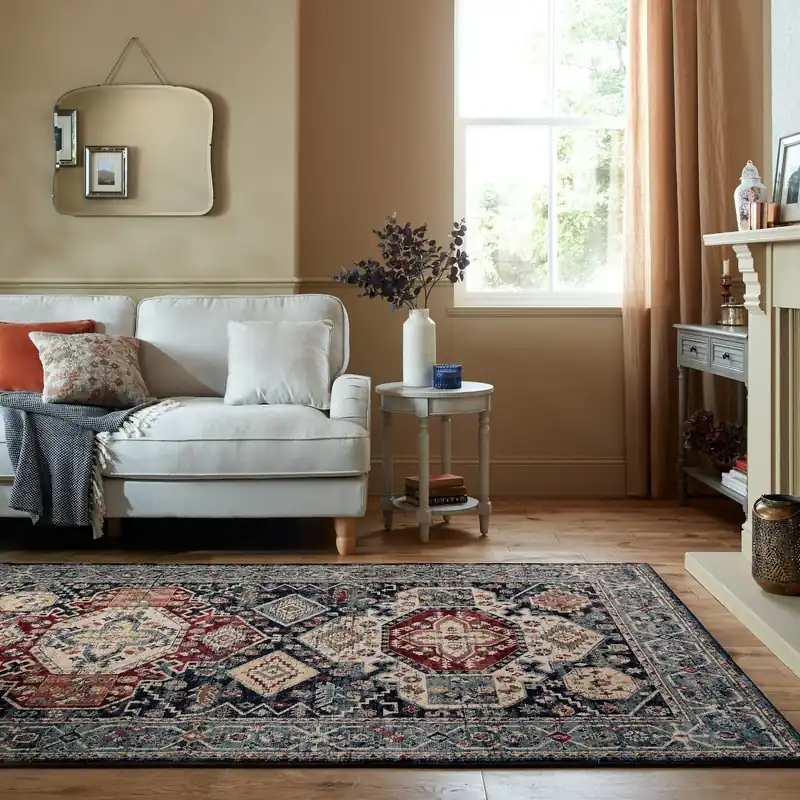 Bulkbestelling Oosters vloerkleed - Gillingham Blauw/Rood