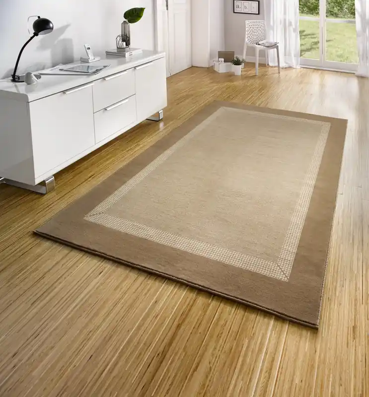 Luxe Laagpolig vloerkleed - Band Beige