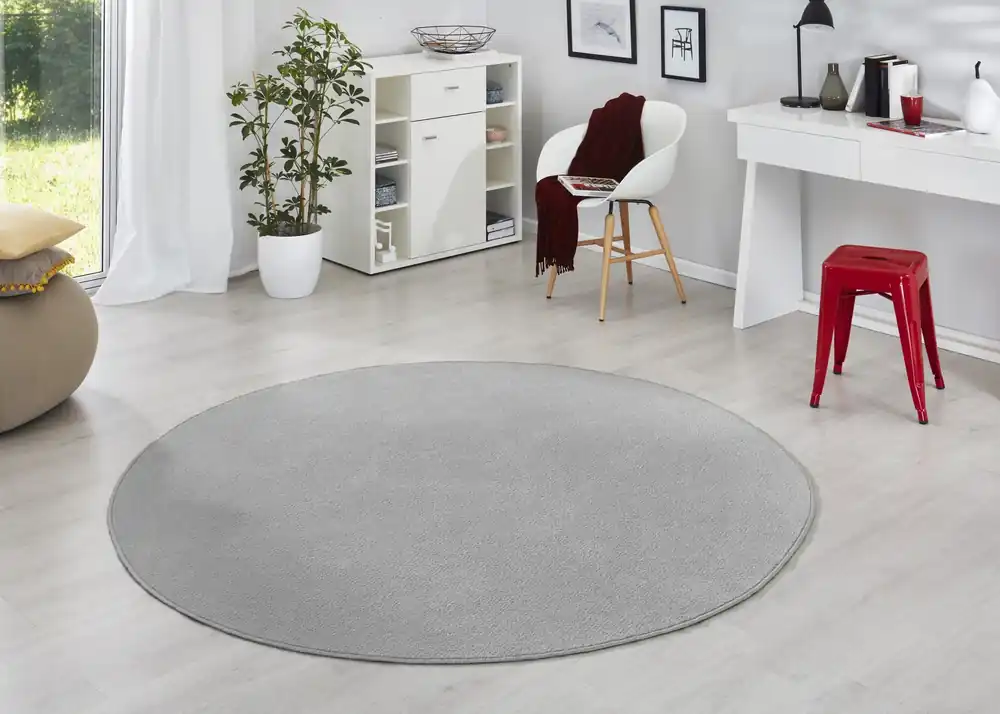 Rond effen vloerkleed - Fancy Grijs Gereduceerde Prijs