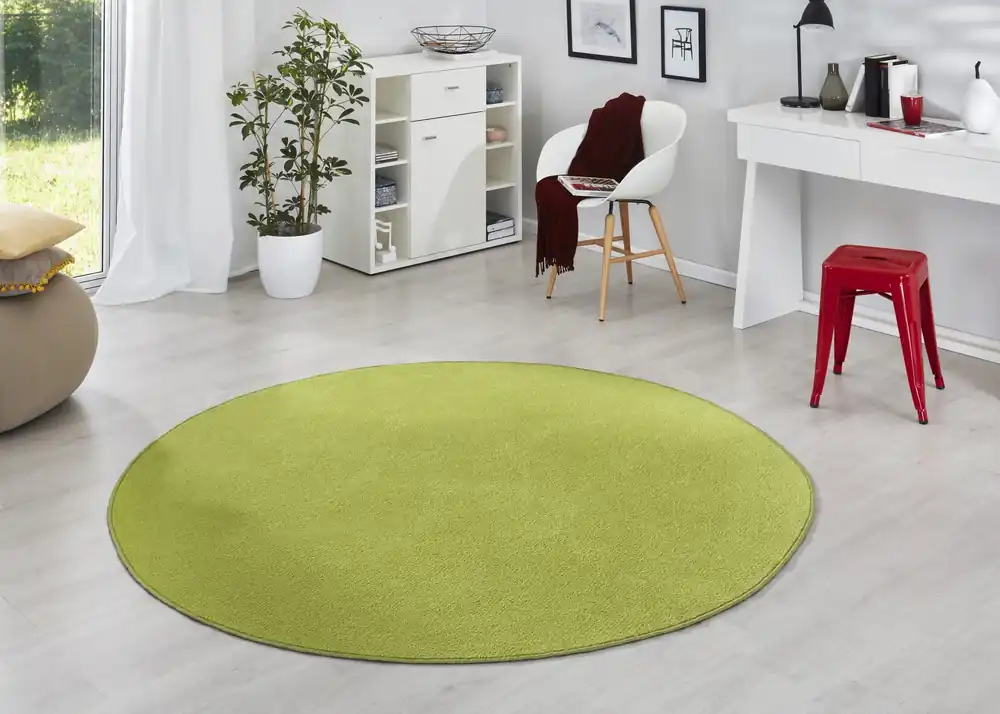 Veilige Betaling Rond effen vloerkleed - Fancy Groen