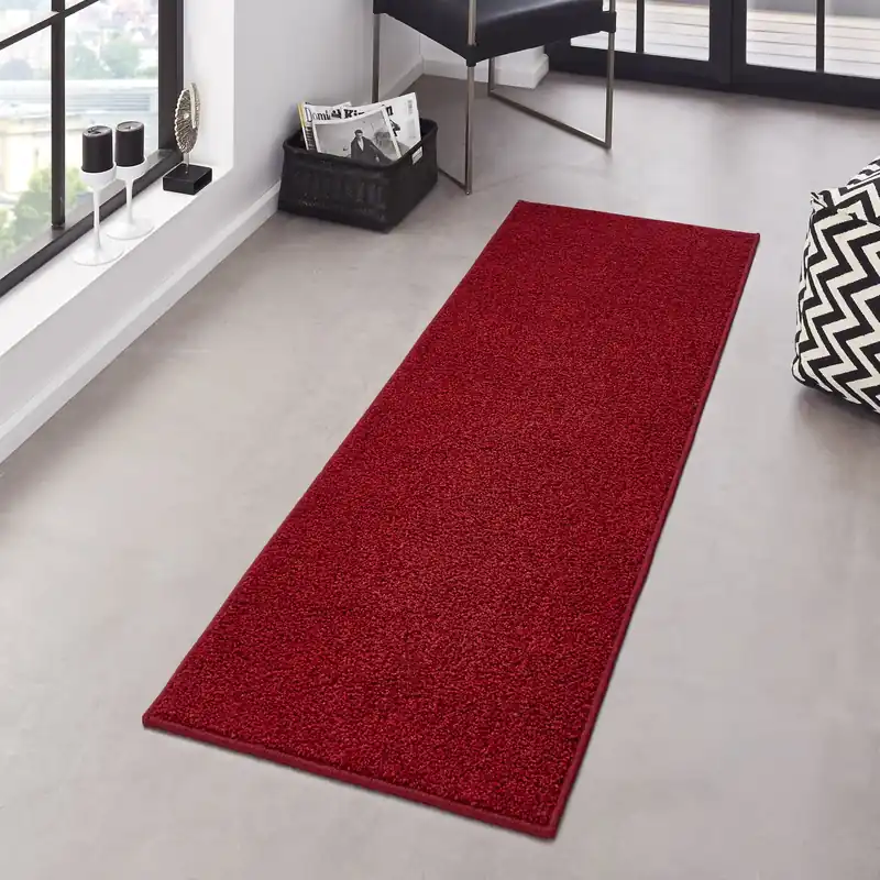 In De Mode Effen loper - Pure Rood
