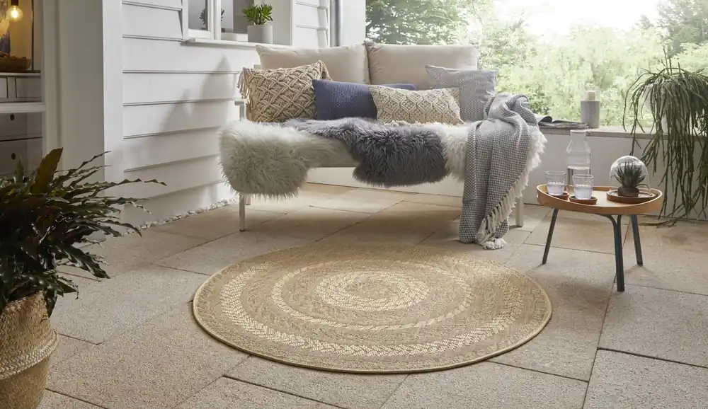 Must-Have Rond jute vloerkleed - Almendro Beige/Bruin