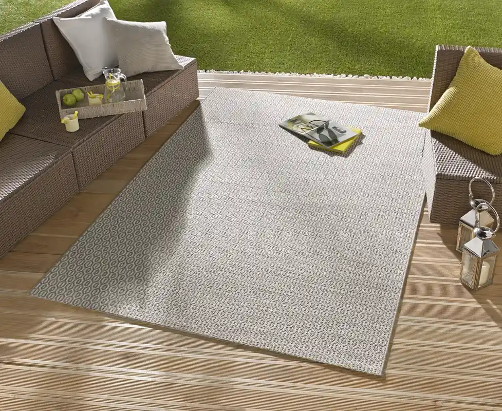 Binnen- en buitenkleed - Coin Grijs/Crème Modern
