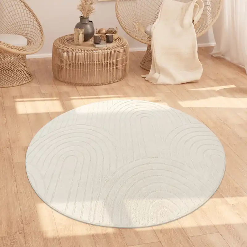 Laagpolig Japandi Vloerkleed Tokyo - Creme Uitverkoop