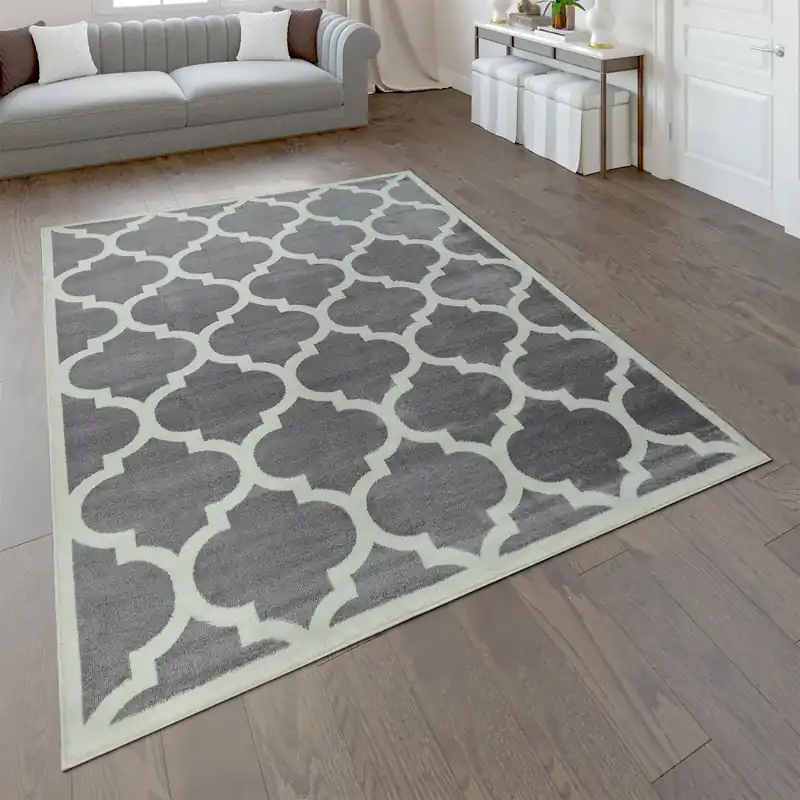 Budget Laagpolig Modern Vloerkleed Sinovo - Grijs