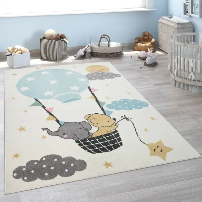 Vloerkleed kinderkamer - Ninaro Ballon Crème Topkwaliteit