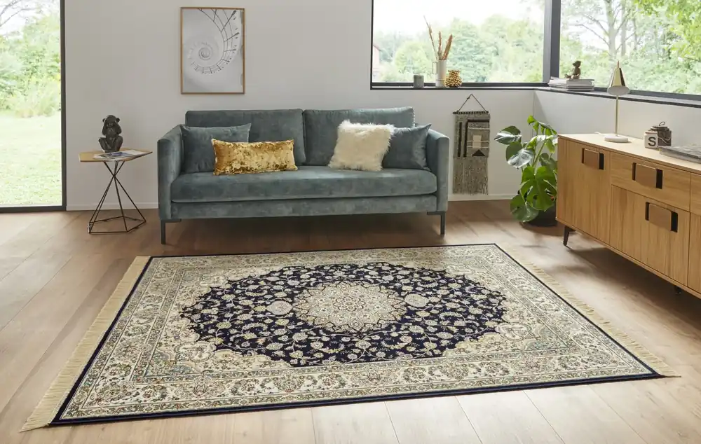 Budget Perzisch tapijt - Antik Heritage Donkerblauw
