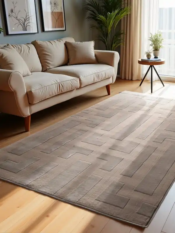 Elle Decoration - Perles laagpolig Onyx vloerkleed - Beige / Creme Populair