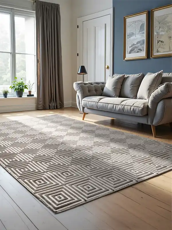 Alleen Vandaag Elle Decoration - Perles laagpolig Tourmaline vloerkleed - Wit / Grijs