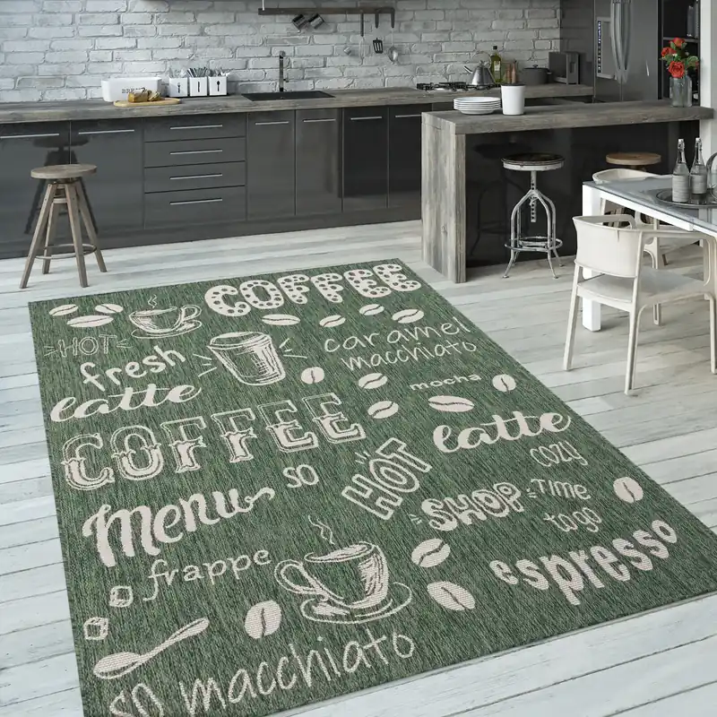 Keukenkleed - Kitchen - Koffie - Groen Gratis Verzending