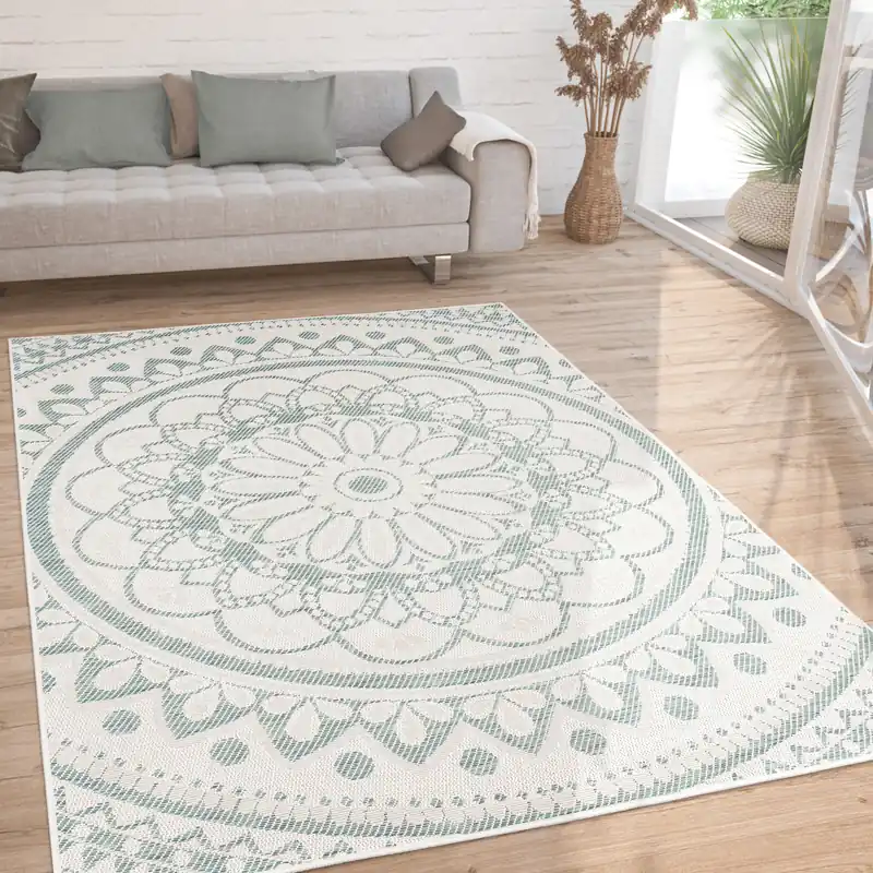 Binnen en Buitenkleed - Vloerkleed Brescs - Turquoise Premium