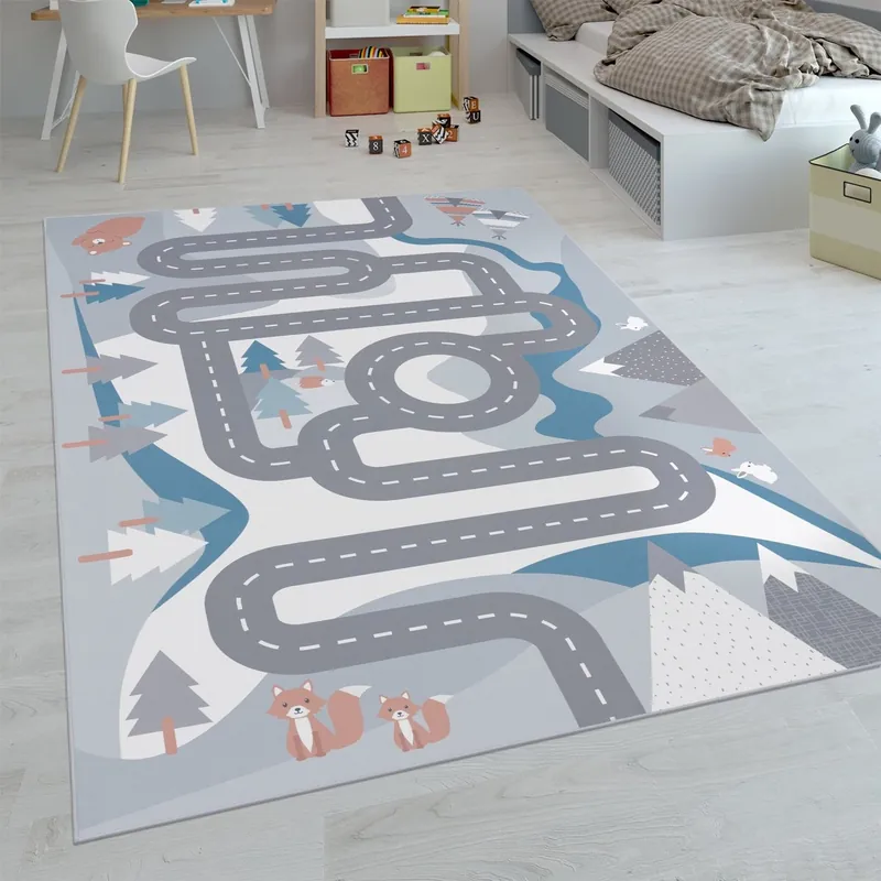 Fabrieksprijs Auto speelkleed - Binola Snow Grijs