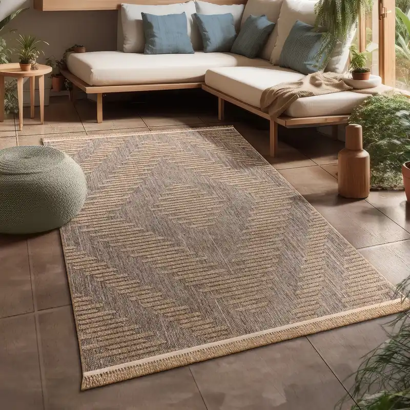 Jute buitenkleed - Colinna Beige Finale Uitverkoop