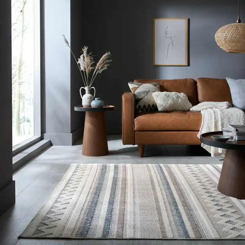 In De Mode Wasbaar vloerkleed – Everette Beige/Grijs