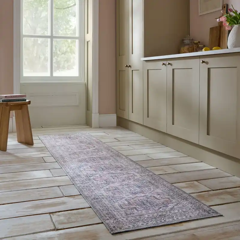 Wasbaar vintage loper – Otis Global Roze Koopje