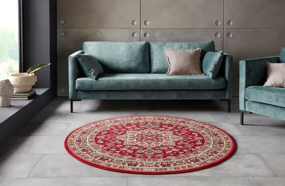 Rond klassiek vloerkleed - Parun Rood Topkwaliteit