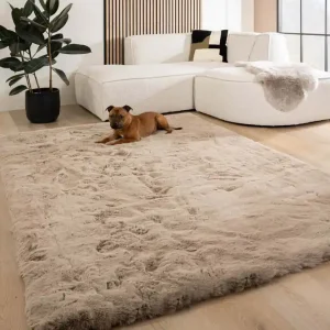 Fluffy vloerkleed – Comfy Deluxe taupe Black Friday-46% Beperkte Voorraad