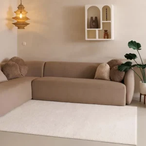 Op = Op Laagpolig vloerkleed Fine – crème -60%